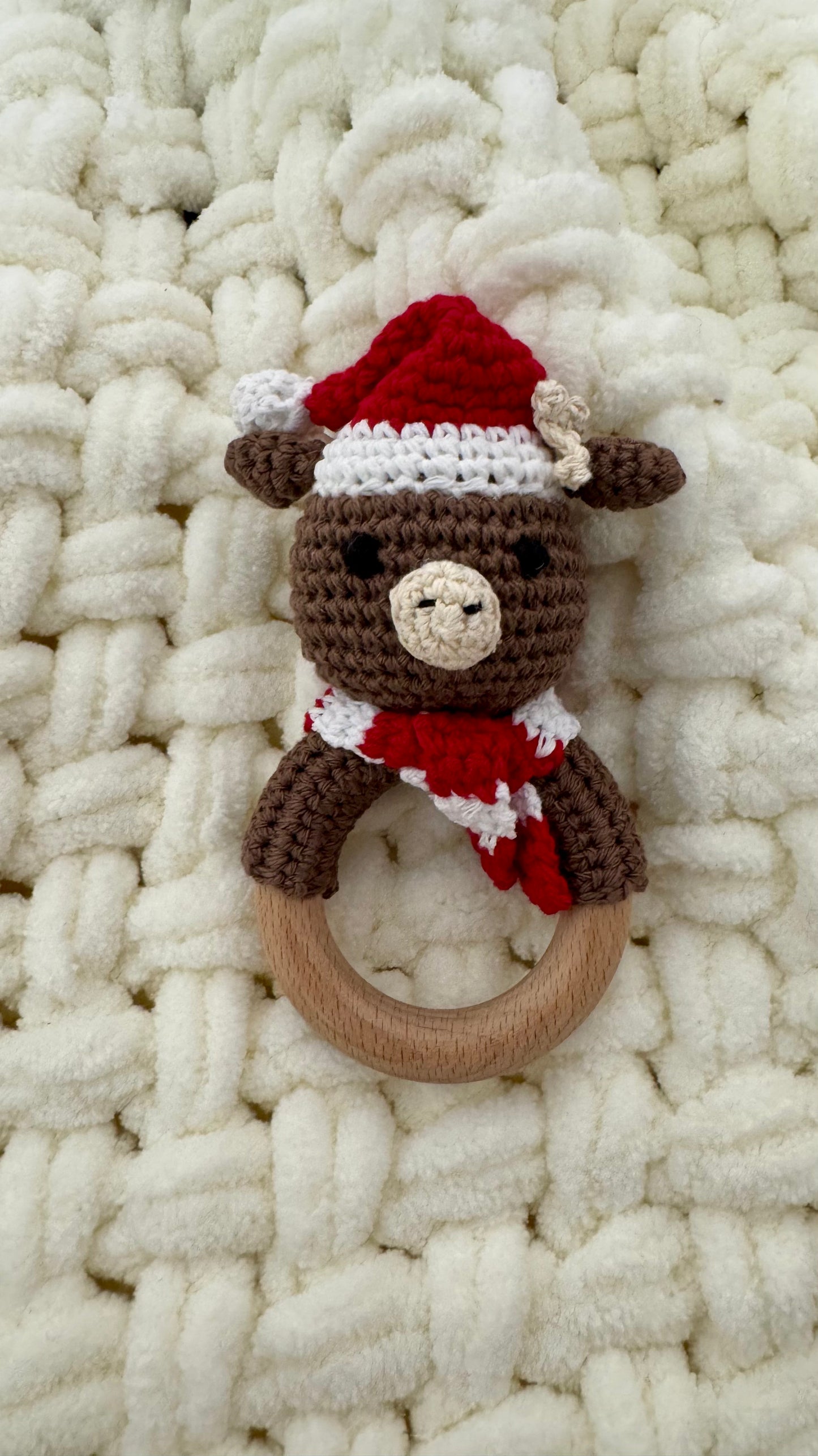 Personalisierte Weihnachtsbär-Rassel – Das perfekte Geschenk für Weihnachten