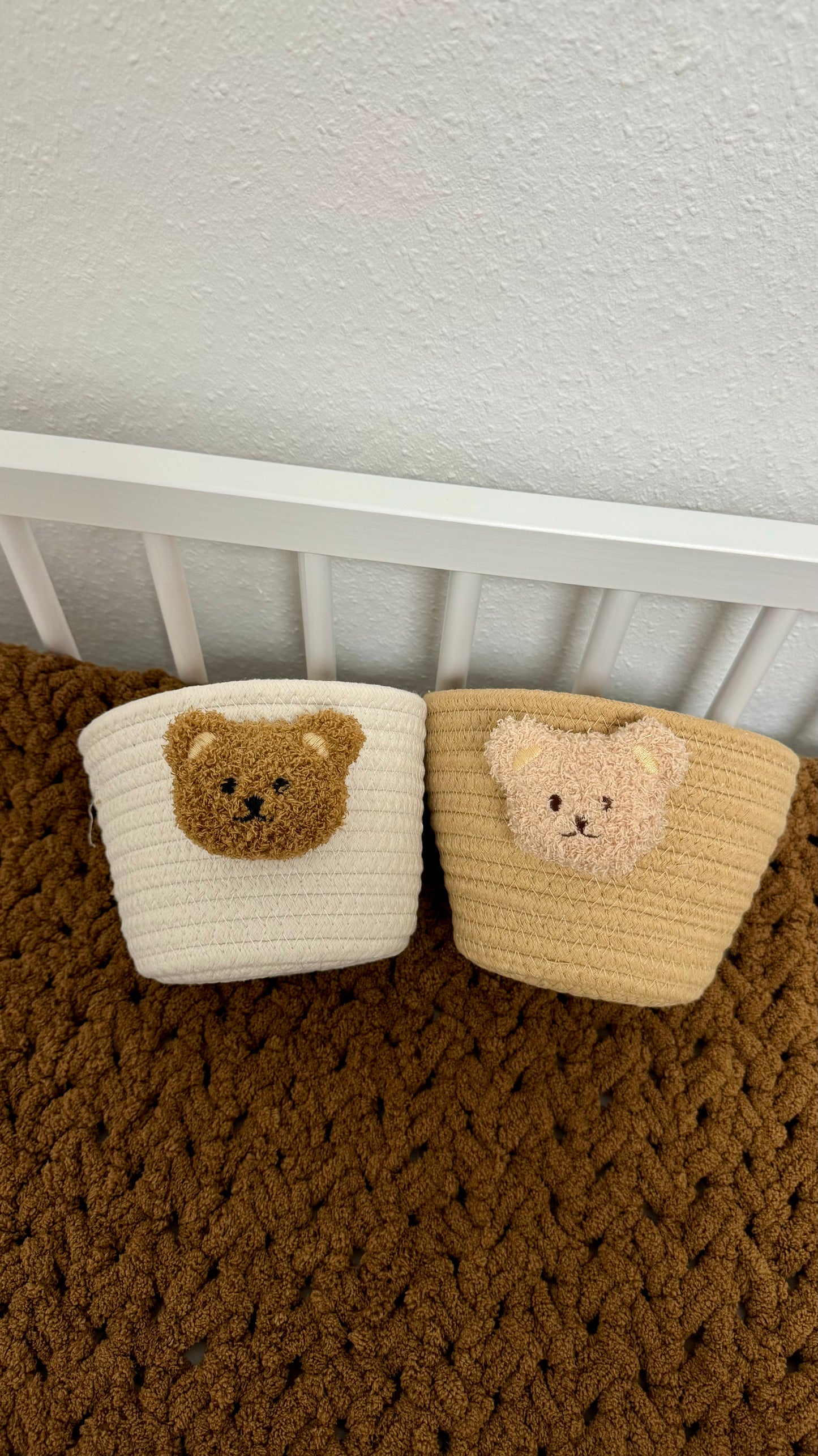 Aufbewahrungskörbe 2er-Set mit Bärmotiv – Für ein zauberhaftes Kinderzimmer