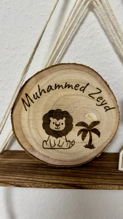 Personalisierte Holzscheibe mit Gravur – Natürlich & Einzigartig