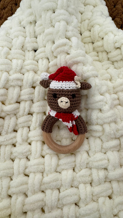 Personalisierte Weihnachtsbär-Rassel – Das perfekte Geschenk für Weihnachten